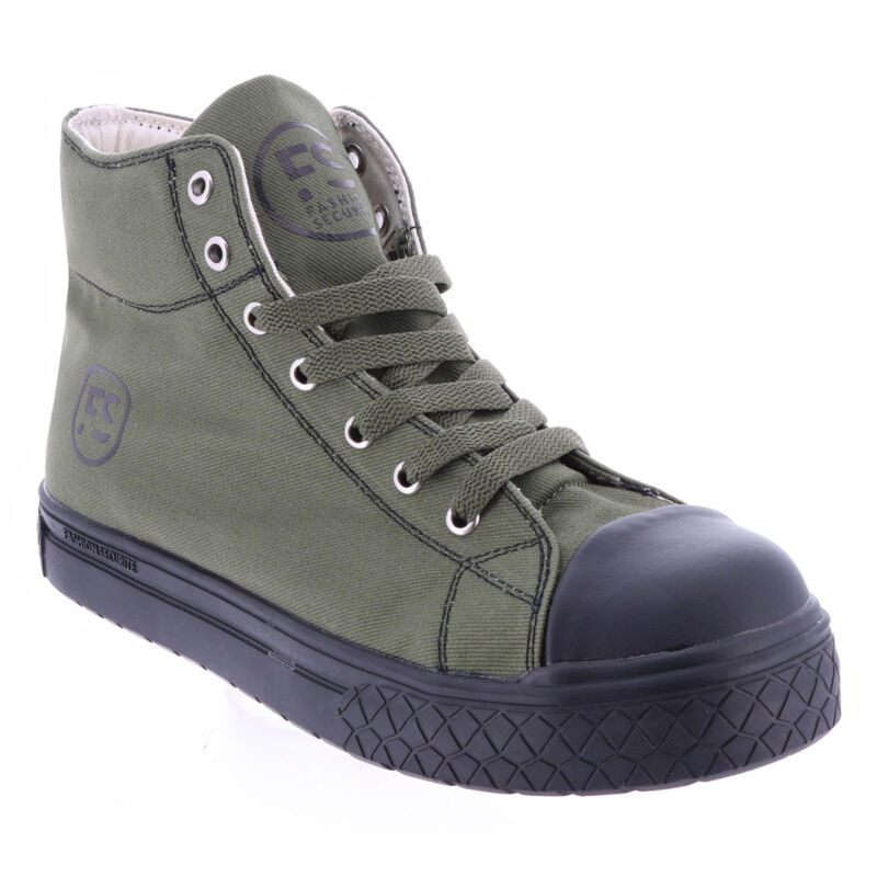Chaussures de Sécurité Hautes - Kaki, Semelles Antidérapantes Noires - Fashion Security - Confort et Style - 40