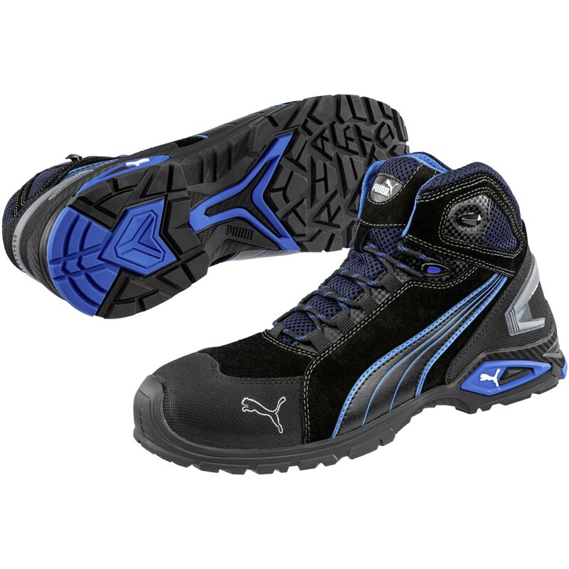 PUMA Rio Black Mid 632250-45 Chaussures montantes de sécurité S3 Pointure (EU): 45 noir, bleu 1 pc(s) Q927682
