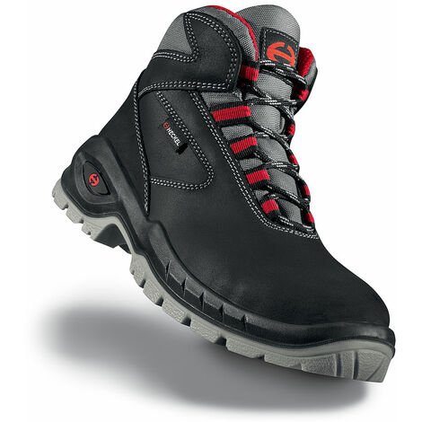 Heckel 67003 Chaussures de travail pour hommes Chaussures de sécurité S3 Noir/Rouge 
