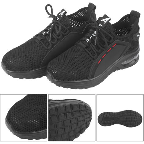 Chaussures de sécurité homme antidérapantes, avec coque acier et semelle anti-perforation, confortables pour chantier (44)