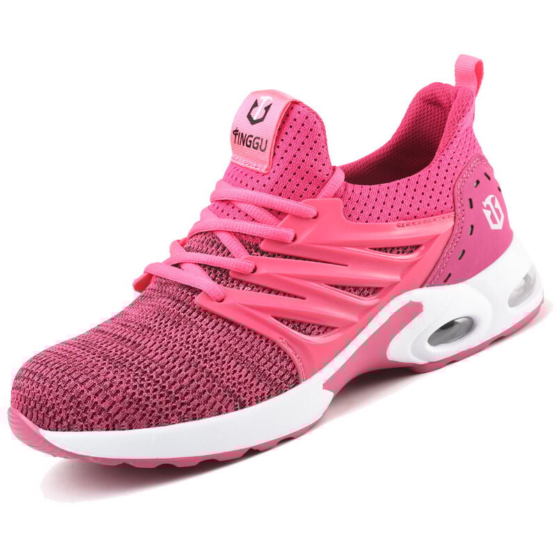 Chaussures de Sécurité Hommes Femme Basket de Securite Chaussures de Travail Chaussure de Chantier Embout Acier Chaussure Sécurité couleur rose
