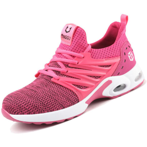 Chaussures de Sécurité Hommes Femme Basket de Securite Chaussures de Travail Chaussure de Chantier Embout Acier Chaussure Sécurité couleur rose Rose-38