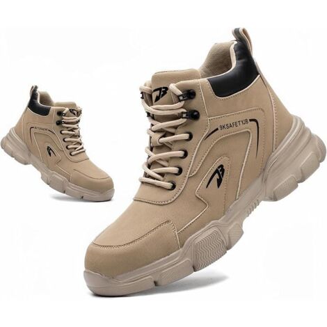 Chaussures de Sécurité Hommes Femme Légère Imperméables Chaussures de Travail Confortable Montante Bottines de Securite avec Embout en Acier Antidérapante Chaussure de Chantier