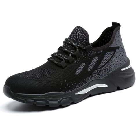 Chaussures de Sécurité Hommes Femmes Baskets en Coussin d'air Chaussures de Travail Légères Et Respirantes Chaussure de Sécurité de Sécurité Chaussures de Protection 39EU