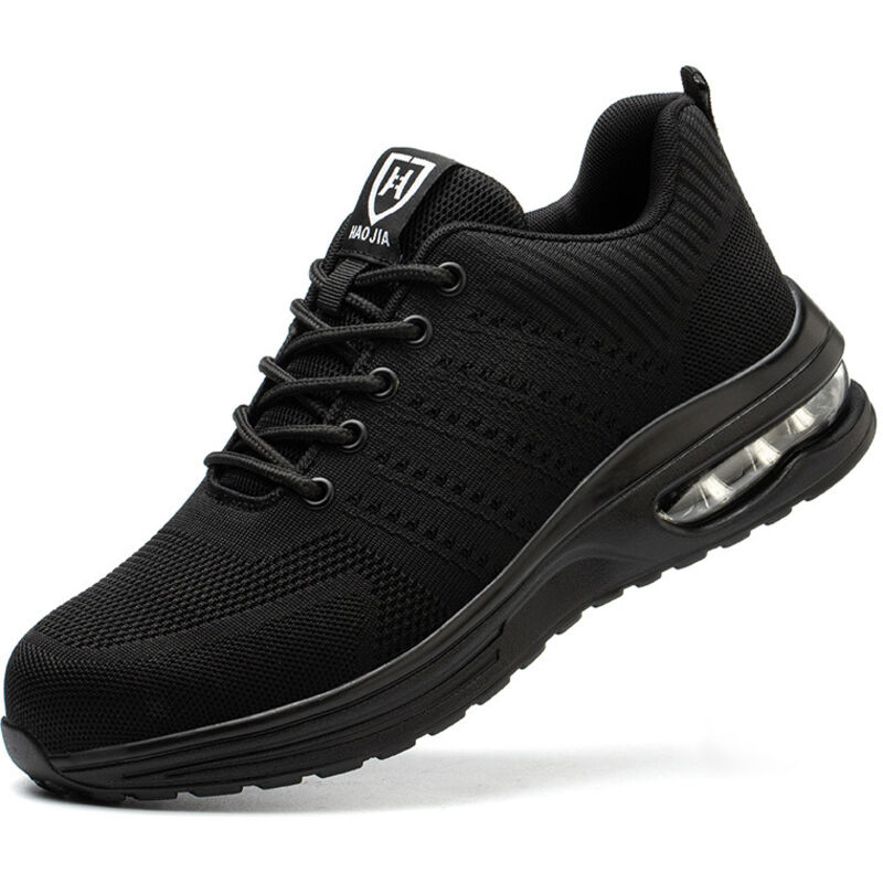 Qiyao – Chaussures de sécurité légères et respirantes – Embout en acier 220J – Semelle antidérapante en caoutchouc – Pour chantiers et randonnées,
