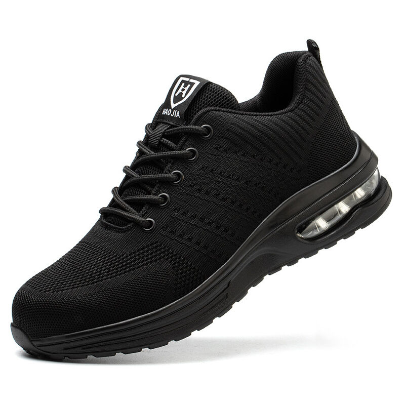 Umnuou - Chaussures de Securité Hommes Femmes Legere Basket de Securite Respirante Confortable Chaussure de Travail avec Embout en Acier Noir Taille