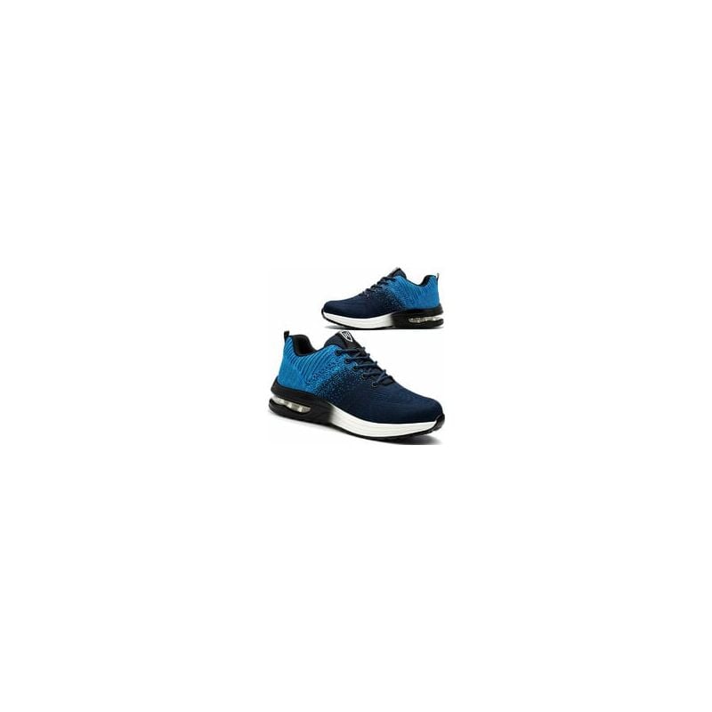 Chaussures de Sécurité Hommes Femmes Légère Basket de Sécurité Respirante Confortable Chaussure de Travail avec Embout en Acier Taille Bleu 38 Rapanda