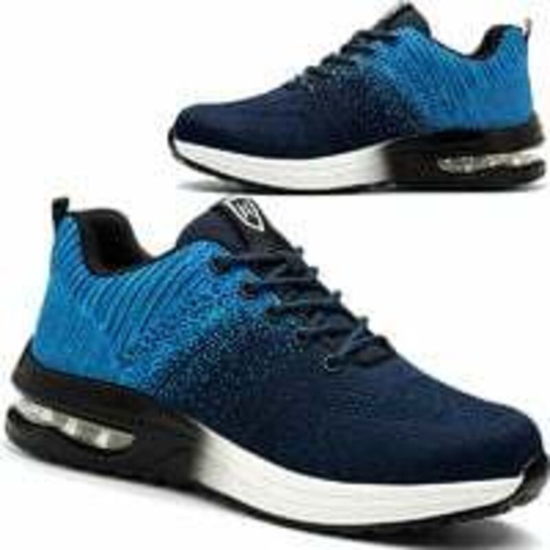 Chaussures de Sécurité Hommes Femmes Légère Basket de Sécurité Respirante Confortable Chaussure de Travail avec Embout en Acier Taille Bleu 39 Rapanda
