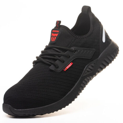 Chaussures de Securité Légère Chaussure de Chantier Protection Embout en Acier Respirantes Antidérapantes Baskets de Sécurité Chaussures de Travail Homme Femme Unisexe 43 Eu MINKUROW