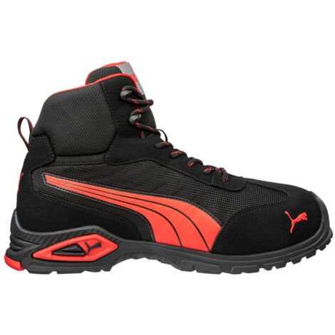 Chaussures de sécurité mi-hautes S1PL MADRID noir/rouge - PUMA SAFETY - 632260 40