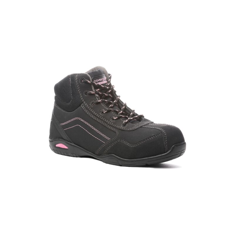 Coverguard - Chaussures de sécurité femme rubis high S3 - Noir/Rose 37
