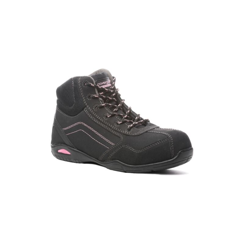 Coverguard - Chaussures de sécurité femme rubis high S3 - Noir/Rose 40