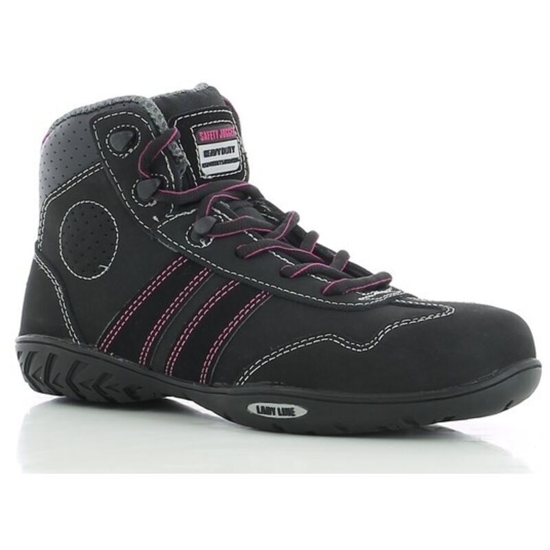 Chaussures de sécurité hautes S3 sans métal isis femme Safety Jogger Couleur Noir/Rose - Pointure chaussures 39