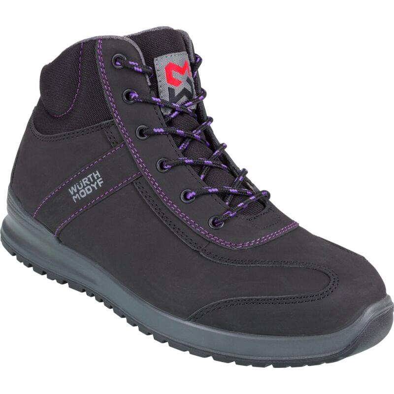 Chaussures de sécurité montantes femme Carina S3 Würth Modyf noires/violettes 39