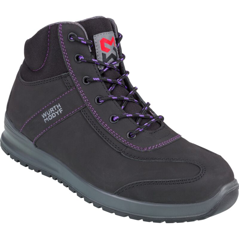 Chaussures de sécurité montantes femme Carina S3 Würth Modyf noires/violettes 40