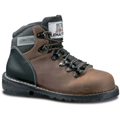 Chaussures de sécurité montantes Lemaitre Sahara S3 CI HRO Marron / Noir 41