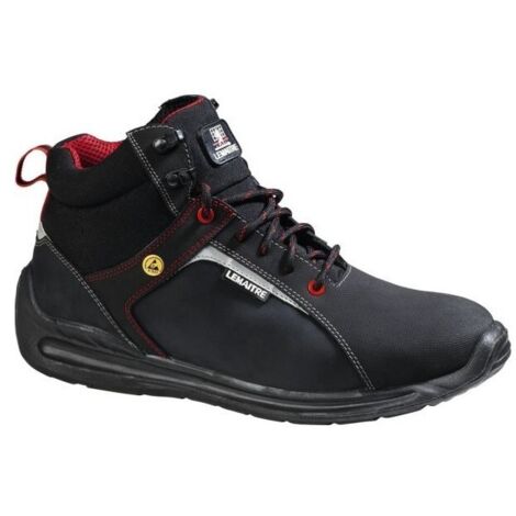 Chaussures de sécurité montantes LEMAITRE SECURITE SUPER X, Unisexe, T 41, Noir, gris, Rouge, S3, SRC, antistatiques
