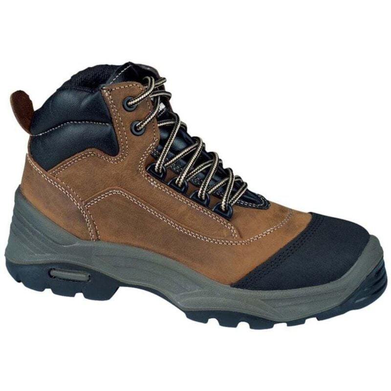 Chaussure de sécurité hautes en cuir pull-up solano S3 ci src brun/noir P35 Lemaitre securite - SOLNS30BF-35