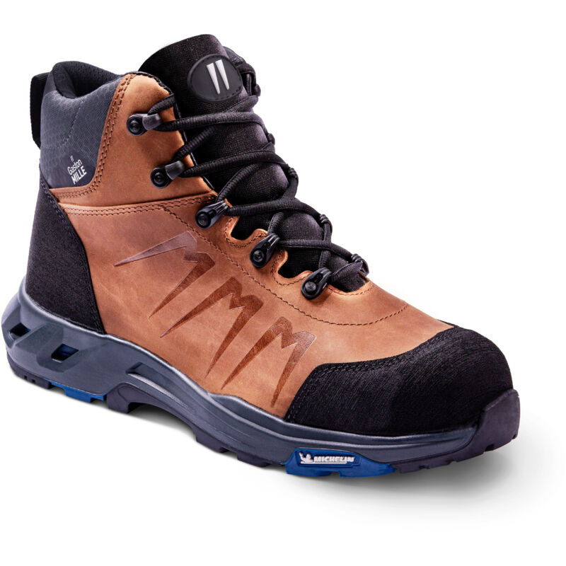 Baskets de sécurité haute marron Gaston Mille top addict brown s3 ci hi hro src - ADHM3 43