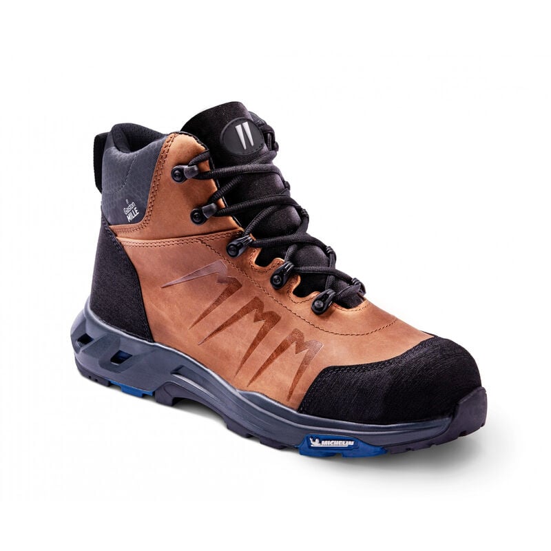 Baskets de sécurité haute marron Gaston Mille top addict brown s3 ci hi hro src - ADHM3 41