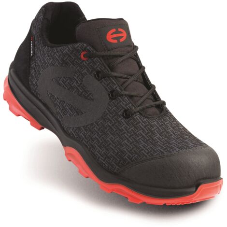 Chaussures de sécurité RUN-R PLANET, S1PL A SRC, T44 Unisexe, Noir, Rouge, antistatiques ( Prix pour 1 paire )