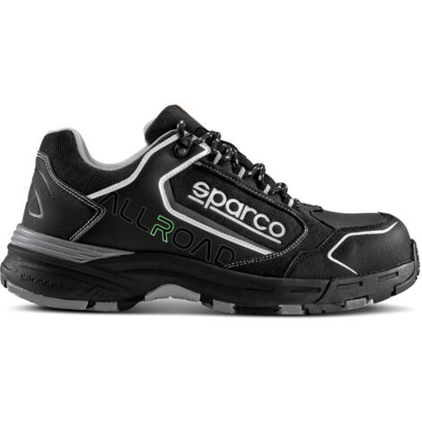 Chaussures de se'curite' Sparco Stiria S3 SRC en microfibre et nylon hydrofuges taille 48 noires sans me'tal adapte'es a' tous types d'utilisation Nero 48