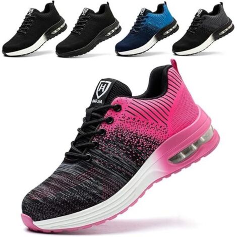 Chaussures de Sécurité unisexes à Bout en Acier - Anti-perforation, Légères, Respirantes pour l'Industrie et la Construction