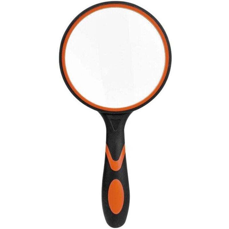 Grande loupe de lecture en verre pour livres scientifiques, journaux, lecture, insectes, passe-temps, observation de qualité supérieure,Noir et orange