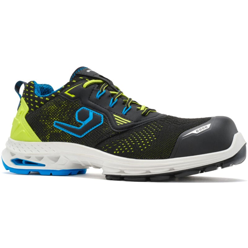 Chaussures de travail basses Base New York B1704D S1PS esd sc lg fo sr Vegan - 46 (eu) - Schwarz/Neongelb