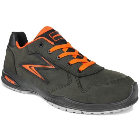 Chaussures de travail basses Pezzol Deville S3 n. 44 en cuir nubuck fabrique' en Italie Antracite + Arancione 44
