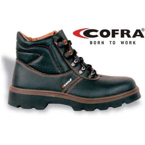 Chaussures De Travail Cuir Ciré Noir/synthétique Cerf/apt Foil Cofra New Paride 45