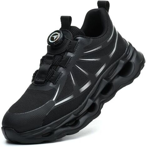 Chaussures de travail Hommes Femmes Chaussures de sécurité avec embout en acier Chaussures légères avec embout en acier Chaussures de protection avec lacets à boucle rotative Chaussures de sécurité-42
