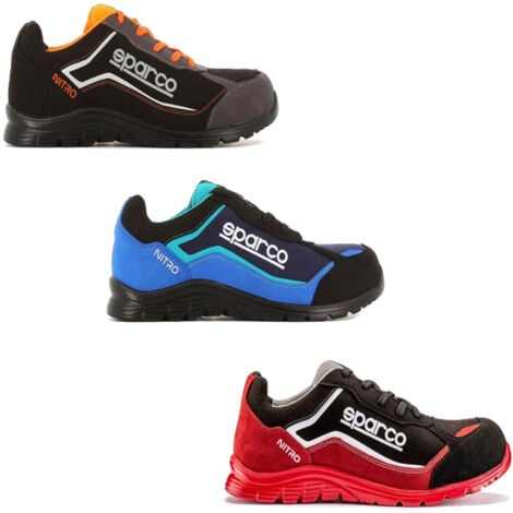 S 24 BOSSI INDUSTRIE Chaussures de travail Sparco Nitro S3 SRC - 43 (EU) - Noir / rouge