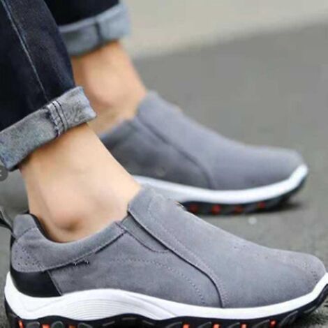 Chaussures d'extérieur pour hommes, grandes tailles, à enfiler, décontractées, sportives, respirantes, automne, modèle 48, marron