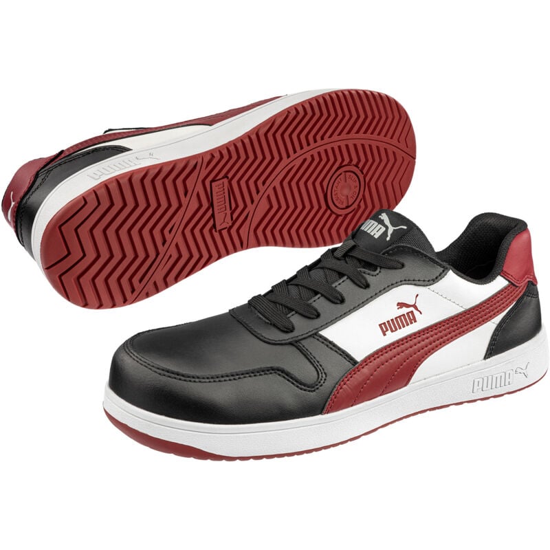 Chaussures de sécurité Puma Frontcourt blk/wht/red Low S3L esd fo hro sr - 40 (eu)