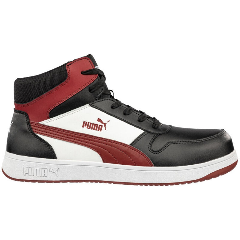 Chaussures de sécurité hautes Puma Frontcourt blk/wht/red Mid S3L esd fo hro sr - 43 (eu)