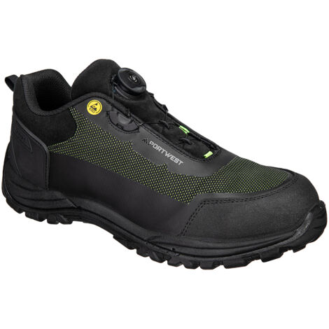 Chaussures Girder Composite Mid S3s Esd Sr Fo - 37 - Noir/vert - Portwest