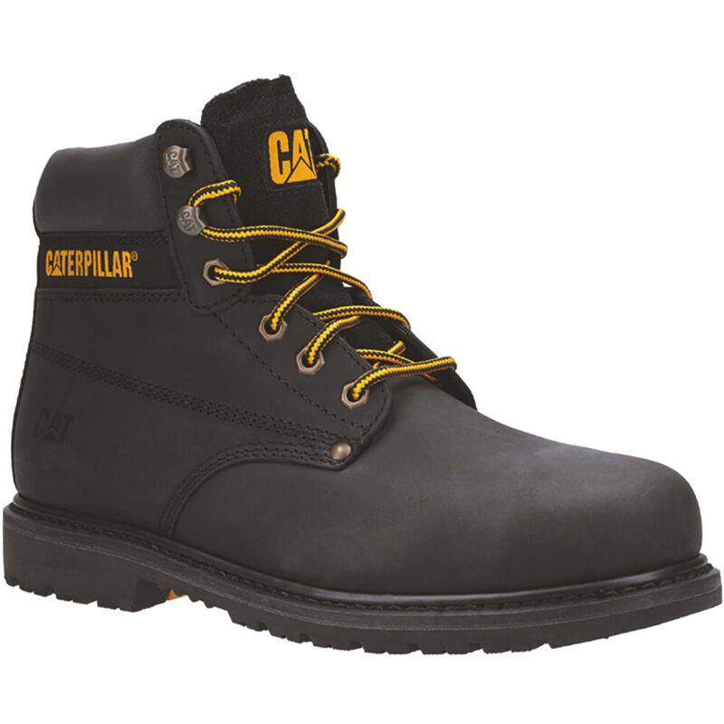 Caterpillar – Bottes de sécurité S3 pointure 43 – Cuir nubuck hydrofuge – Semelle antiperforation acier – Norme EN ISO 20345:2011 HRO SRA