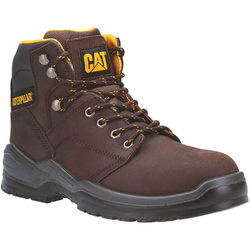 Chaussures De Sécurité Hautes – Caterpillar Striver Marron S3 src – Tige Cuir Nubuck & Nylon Waterproof – Embout Acier – Homme - 42