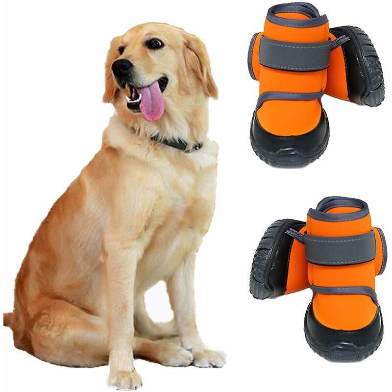 Chaussures pour Chien Bottes imperméables pour Chien Snow Dog Booties Protection des Pattes avec Semelle antidérapante, pour Beagle, Petit