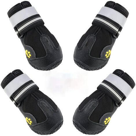 Chaussures pour chiots, imperméables, 16x16x7 cm, noires