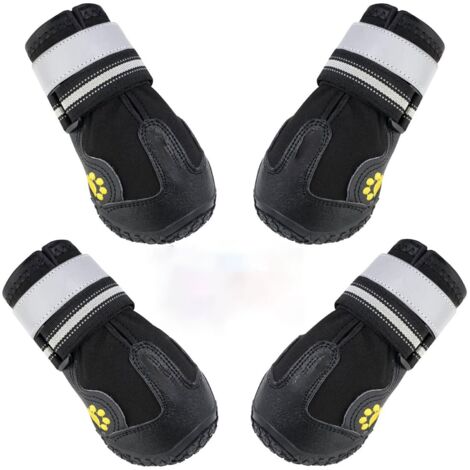 Chaussures pour chiots, imperméables, 16x16x7 cm, noires