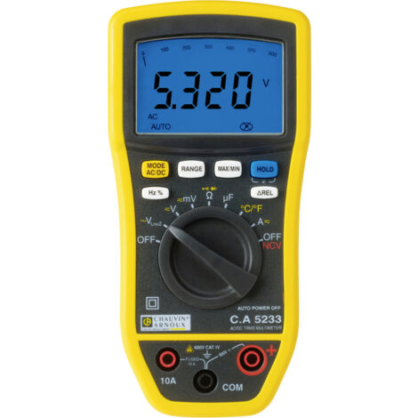 Chauvin Arnoux C.A 5233 Hand-Multimeter  digital  CAT IV 600 V, CAT III 600 V Anzeige (Counts): 6000