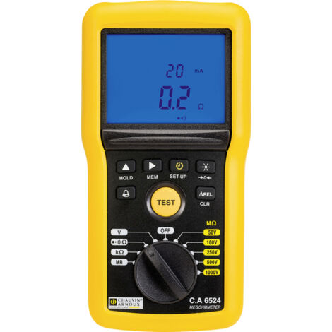 Chauvin Arnoux C.A 6524 Isolationsmessgerät  50 V, 100 V, 250 V, 500 V, 1000 V 200 GΩ
