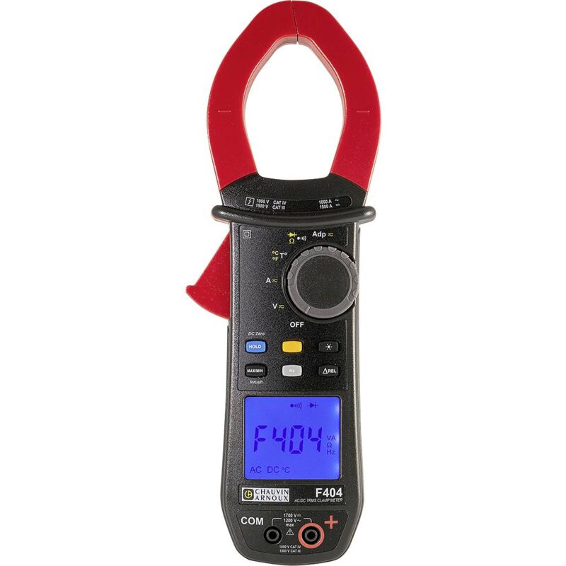 Chauvin Arnoux - F404 Pince ampèremétrique numérique protégé contre les projections d'eau (IP54) cat iii 1500 v, cat iv 1000 v Affichage (nombre de
