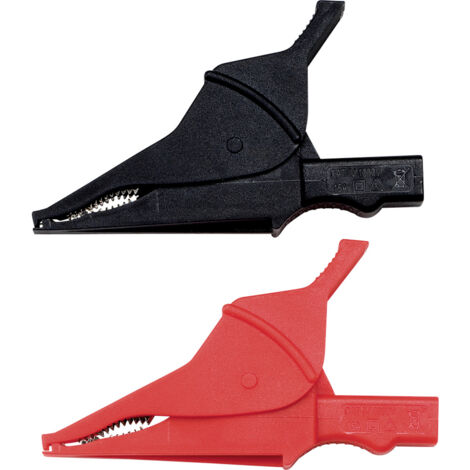 Chauvin Arnoux  Krokodilklemmen-Set Rot, Schwarz Klemmbereich max.: 42.86 mm  1 Set