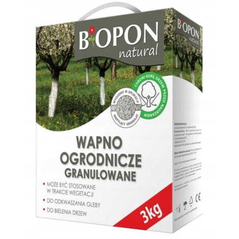 Chaux de jardin granulée 3 kg Désacidification efficace et protection des arbres