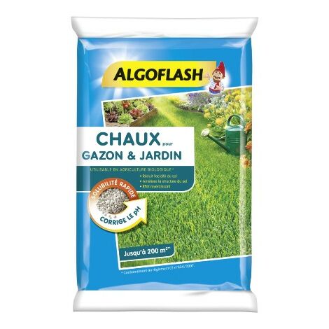 CHAUX POUR GAZON & JARDIN 10KG - ALGOFLASH