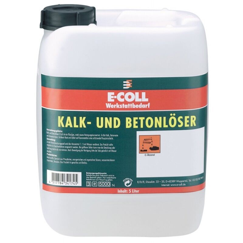 Chaux UE et décapant béton E-COLL - bidon 5 litres