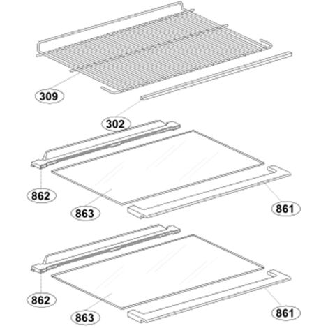 Chayette étagère pour réfrigérateur 460 x 288 mm – Compatible BEKO, FAR, LISTO, SELECLINE, ALTUS, ARDEM – Solution d'organisation pratique